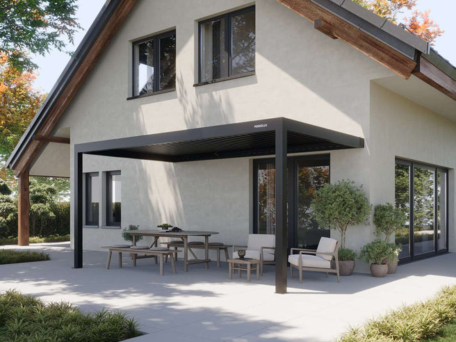 pergola markise 6x3m Manual Aluminium Louvred Pergola Kit | Pergola 4